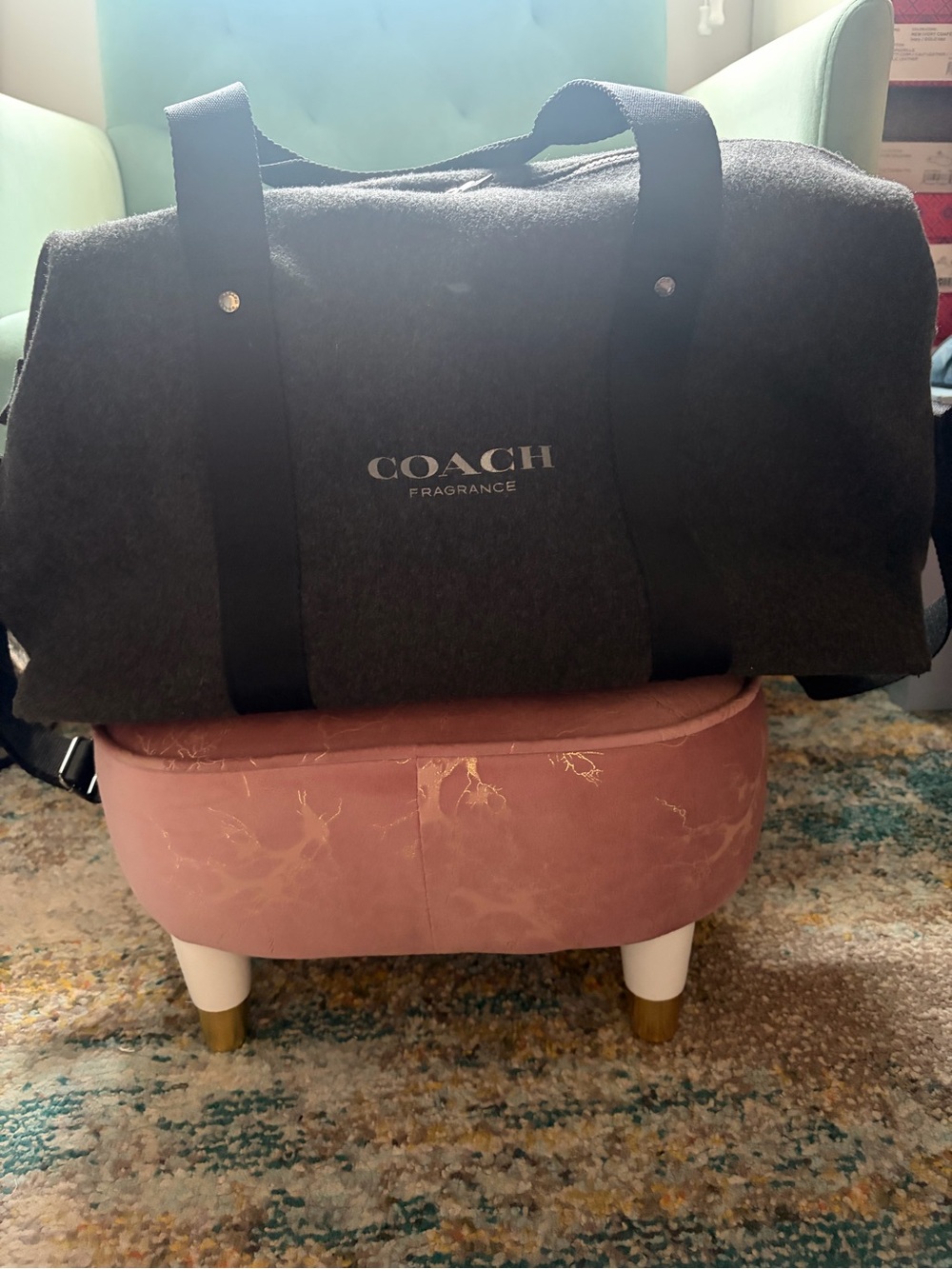 Coach Fragrance Black & Charcoal Men's Duffel Bag